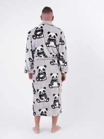 Mikroplyšový župan Ema - Panda veľkosť L