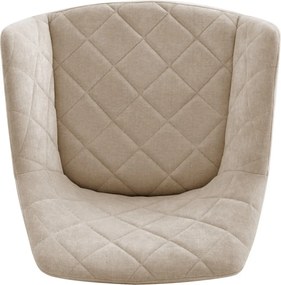 Otočná jedálenská stolička Patti, béžová látka