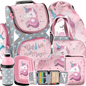 Školský 6-dielny set s jednorožcom pre dievčatá
