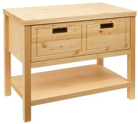 Kúpeľňová skrinka pod umývadlo Naturel Country 90x72,5x51 cm prírodná COUNTRY90ZBUMNA, 1 ks