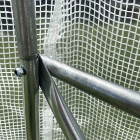 Záhradný fóliovník 3x2x2 m, viacsezónny, kovový rám, biela fólia, 2 vchody