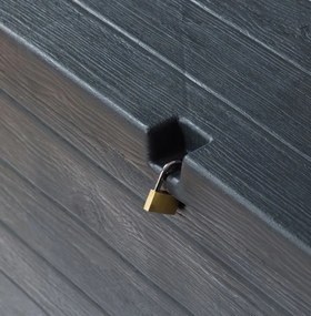 WOOD záhradný plastový úložný box 420 L, grafit
