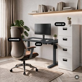 Elektrický stôl s nastavením výšky ergonomický antracitový,1200x600 mm: ARIA