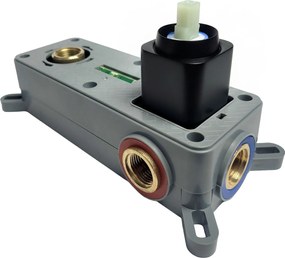 Rea Arlo, podomietková umývadlová batéria 200 mm + BOX inštalačný systém, čierna matná, REA-B5609