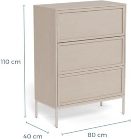 Komoda Palmdale 80 cm šedá