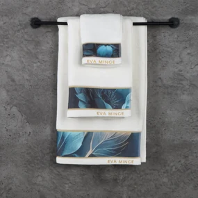 Eva Minge FROTÉ UTERÁK EVA MINGE12 SADA 1KS 30X50 CM, 1KS 50X90 CM, 1KS 70X140 CM ČIERNA