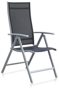 Záhradná zostava Rosalio - 6 miest, čierna / sivá
