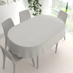 Biante Veľký dekoračný oválny obrus BKU-101 Svetlo sivý 180x240 cm
