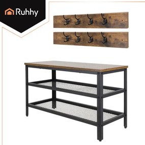 Stojan na topánky s vešiakom 73 cm RUHHY 27037