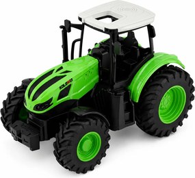 LEAN Toys Poľnohospodársky traktor s hrabacou lištou, diaľkovo ovládaný RC, so svetlami, mierka 1:24