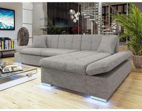 Rohová sedačka Laviva LED, Dostupné poťahy: ekokoža Soft 017 + Bristol 2460, Strana: ľavá