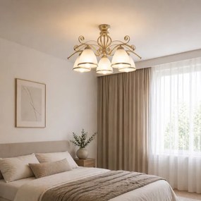 Brilagi - LED prisadený luster ANTICO 5xE27/60W/230V 3000K biela patina
