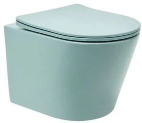 Wc s doskou softclose závesné SAT Infinitio zelená mat  so zadným odpadom SATINF010RREXPLGEM