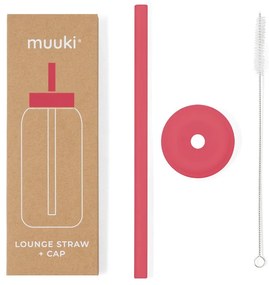 Silikónová slamka s čistiacou kefkou/s viečkom Watermelon High – Muuki