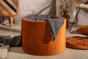 Dizajnová taburetka Rococo 50 cm hrdzavo-hnedá