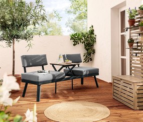 2 v 1 pohovkové ležadlo s výklopným stredovým stolom