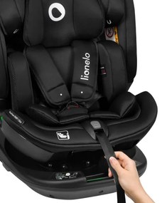 Lionelo - Otočná autosedačka s bázou BASTIAAN i-Size 40-150 cm Black Carbon