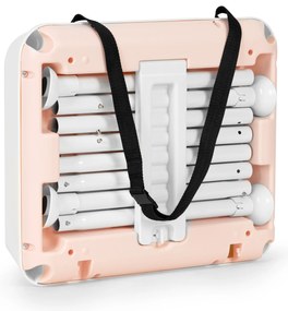 skladacia detská stolička na kŕmenie 3 v 1 ružová