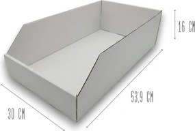 KARTON PAK Úložné boxy na oblečenie, organizéry do skrine BIELY KARTÓN 30x54cm