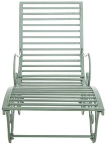 Kovová záhradné lehátko Amiens - Zelená antik