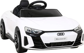 Ramiz Elektrické autíčko Audi RS E-Tron GT pre deti biele + diaľkové ovládanie + pohon 4x4 + rádio MP3 + LED + EVA