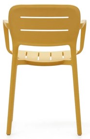 Žltá plastová záhradná stolička Morella – Kave Home