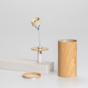 Brilagi - Bodové svietidlo SELE 2xGU10/30W/230V biela/dekor duba