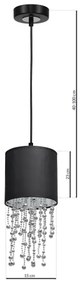 Luster na lanku ALMERIA 1xE27/60W/230V