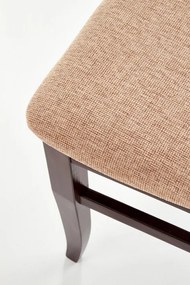 Jedálenská stolička CITRONE – masív, látka, viac farieb Tmavý ořech / béžová