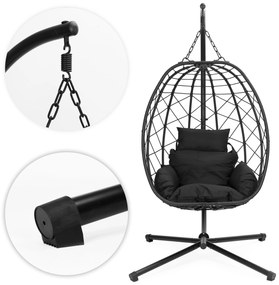 MultiGarden Závesné záhradné hojdacie kreslo Cocoon do 120 kg + vankúše MultiGarden