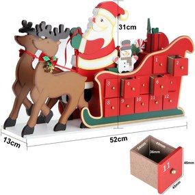 Spielwerk Adventný kalendár  NIKOLAS, 52x31x13cm, viacfarebná