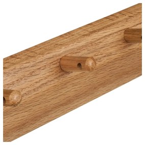 Nástenný vešiak z dubového dreva v prírodnej farbe 50 cm Barco – House Nordic