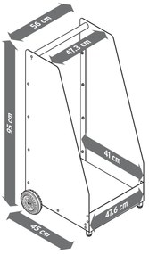 Vozík na kozubové drevo