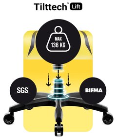 Herné kreslo Diablo X-One 2.0 Normal Size, Electric Yellow/ žlté