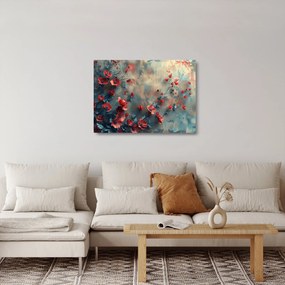 Sklenený obraz - Vlčie maky (70x50 cm)