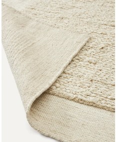 Biely vlnený koberec 160x230 cm Marely – Kave Home