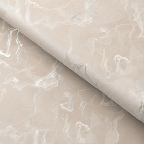 Biante Zamatový behúň na stôl Isabela IBL-018 Zlatý/dymový mramor na púdrovo béžovom 20x180 cm