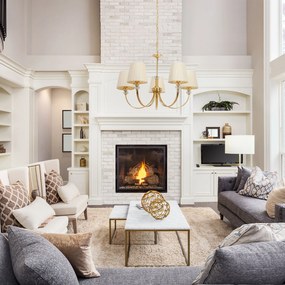 Toolight Toolight, stropná lampa 5xE14 APP1014-5CP, béžová, OSW-05557