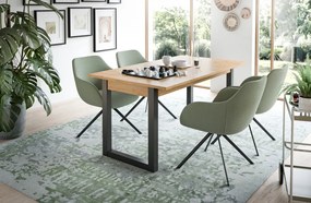 Rozkladací jedálenský stôl Seattle 150x90 cm, dub artisan/antracit