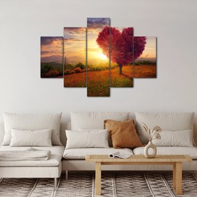 Obraz stromu v tvare srdca (150x105 cm)