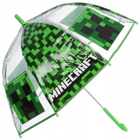 Detský transparentný dáždnik Minecraft Creeper - priemer 67 cm