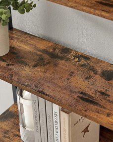 Knižnica TAYLOR 6 políc 186x60cm, rustikálne hnedá