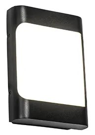 Moderné vonkajšie nástenné svietidlo čierne vrátane LED - Khuvan