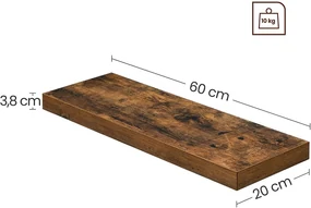 Dekorstudio Rustikálna nástenná polica 60cm - LWS26BX