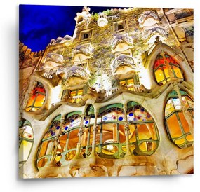 Sablio Obraz Barcelona Gaudi Casa Batllo 1 - 110x110 cm