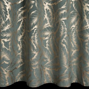 EUROFIRANY ZATEMŇOVACÍ ZÁVES NA KRÚŽKOCH MILENA 140X250 CM LISTY