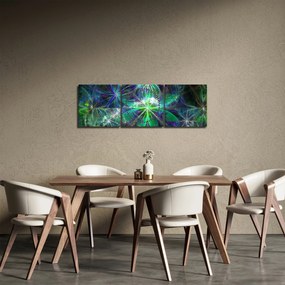 Obraz - Abstraktné geometrické tvary (s hodinami) (90x30 cm)