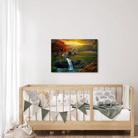 Obraz Chalupku v rozprávkovej krajine (70x50 cm)