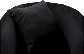 Čierne zamatové kreslo Bucarest – Mauro Ferretti