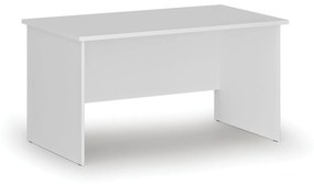 Kancelársky písací stôl rovný PRIMO WHITE, 1400 x 800 mm, biela